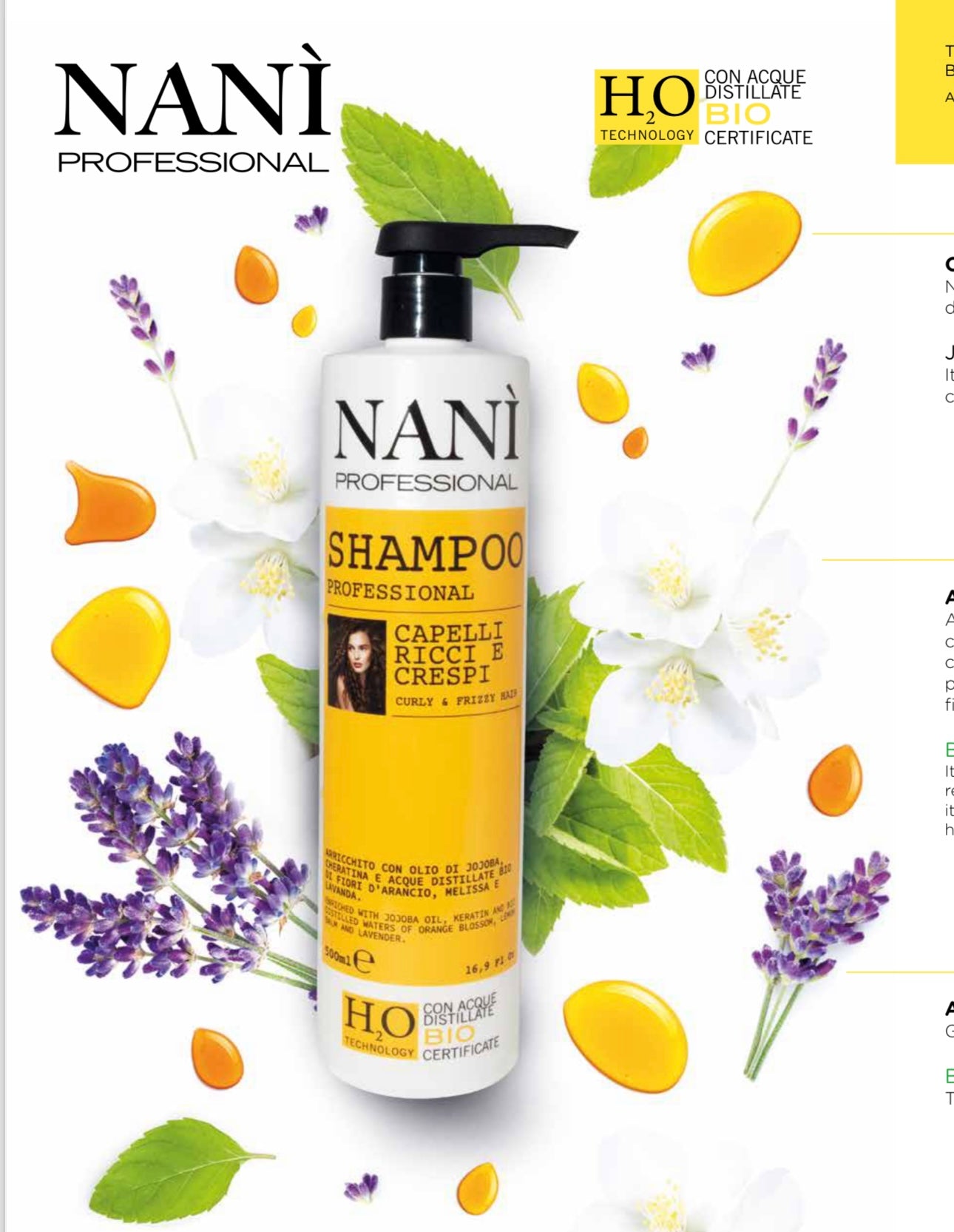 Nanì professional Shampoo Capelli Ricci e Crespi