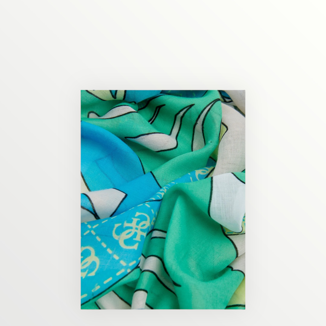 Guess foulard fiori Verde acqua