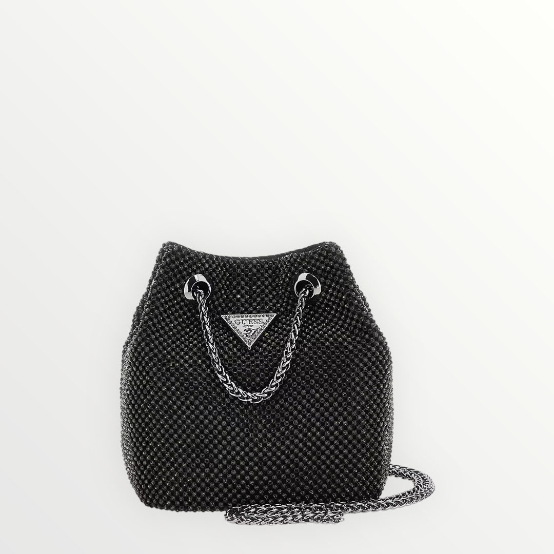 Guess mini borsa a secchiello Lua strass