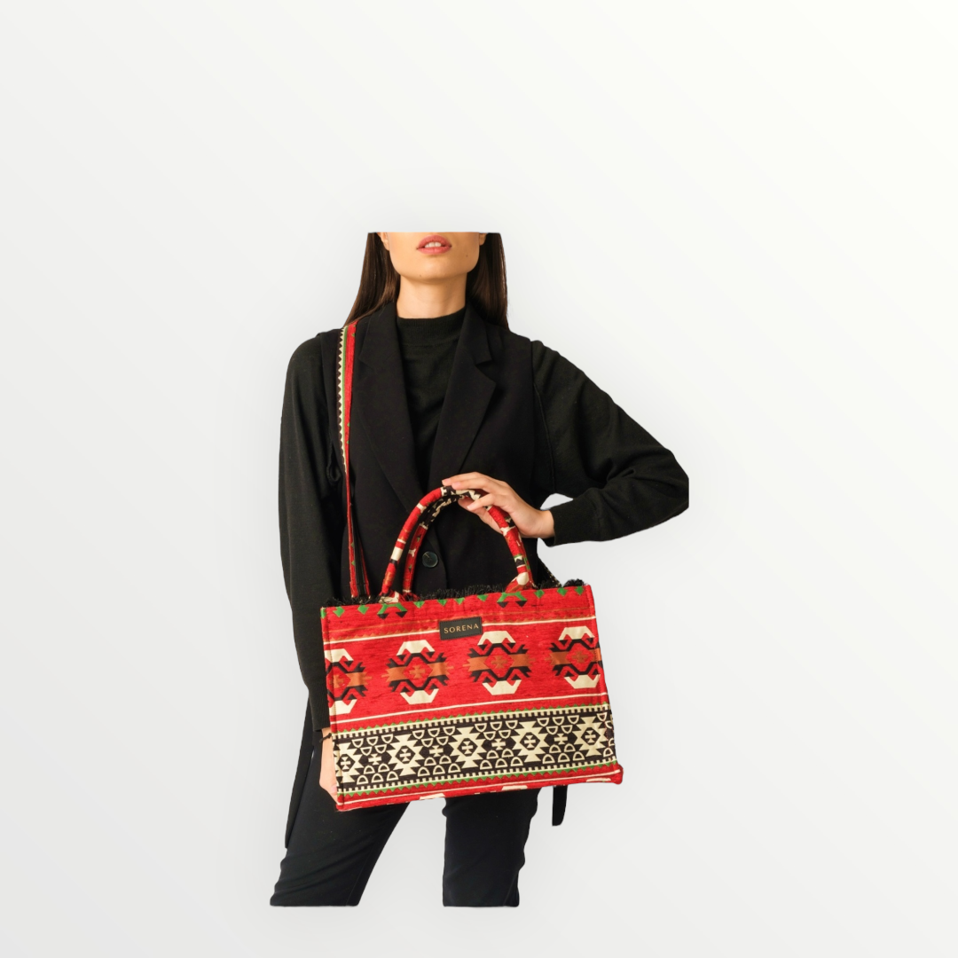 Sorena tote bag knossos red