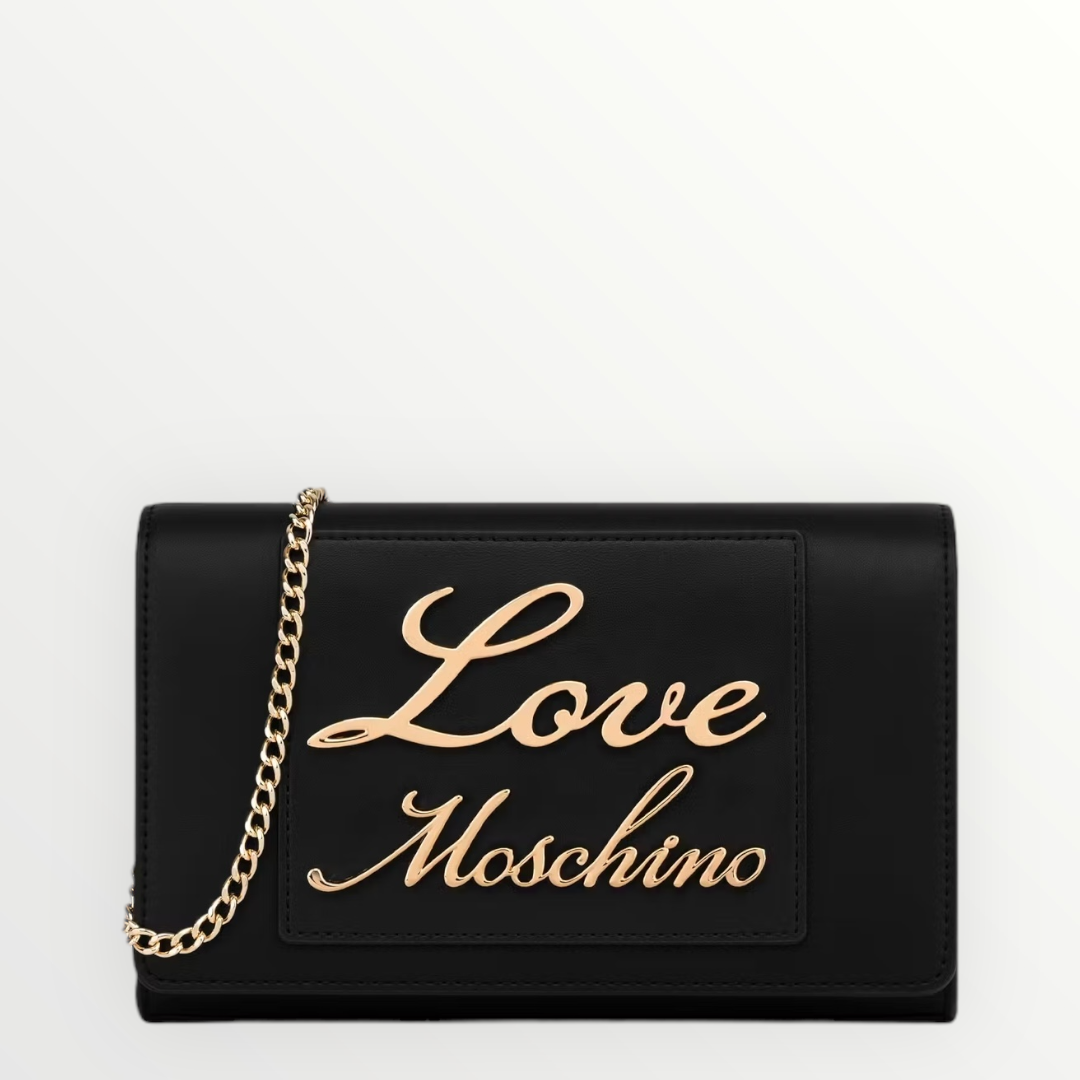 Moschino pattina scritta corsivo Nero