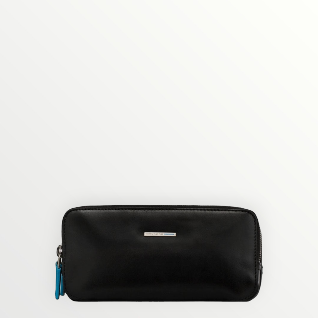 PIQUADRO B2 Pouch 3Zip Nero Pelle