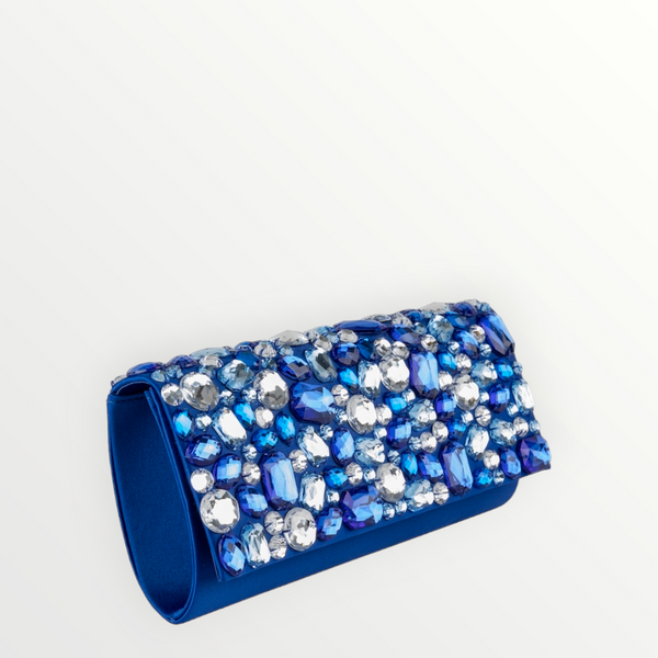 CECERE Clutch Satin Patta Pietre