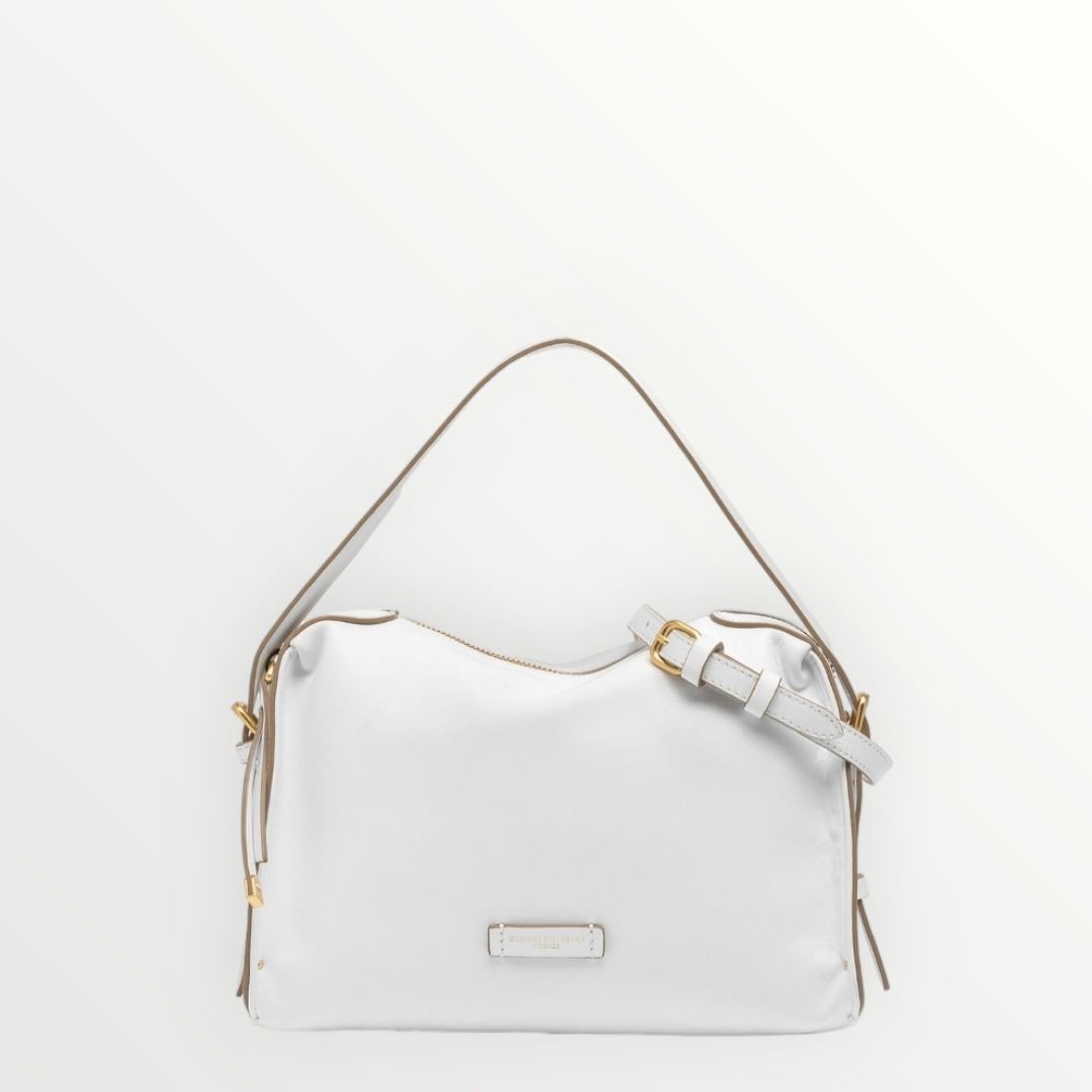 GIANNI CHIARINI Borsa Camelia Bianco