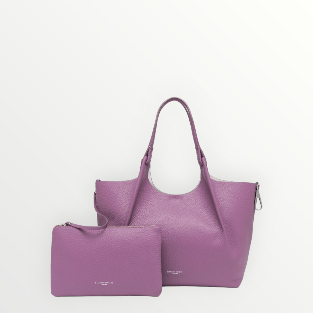 GIANNI CHIARINI Borsa Dua Argyle Purple-Sabbia