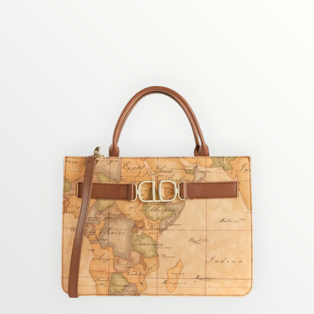 ALVIERO MARTINI Borsa a Mano c/Tracolla Chestnut