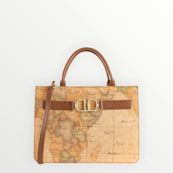 ALVIERO MARTINI Borsa a Mano c/Tracolla Chestnut