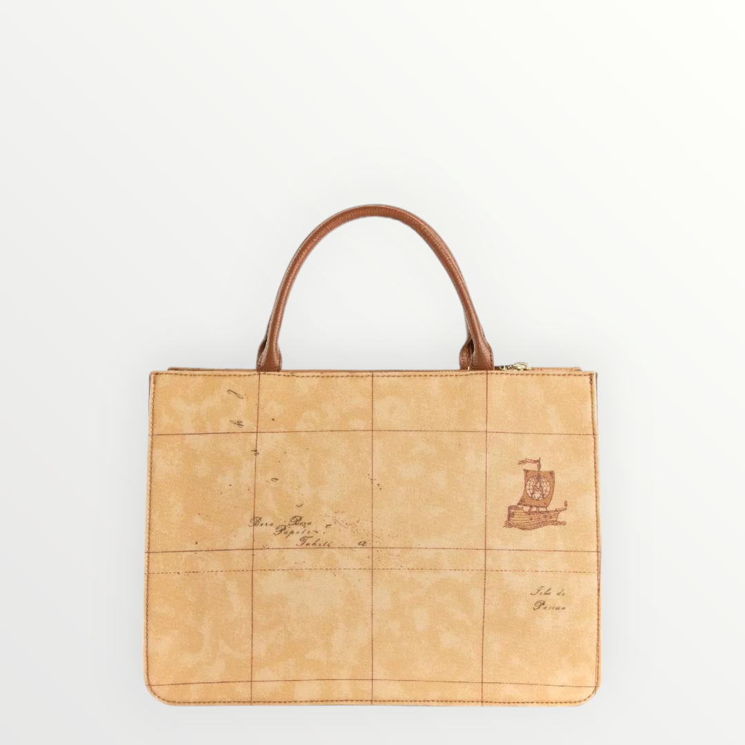 ALVIERO MARTINI Borsa a Mano c/Tracolla Chestnut