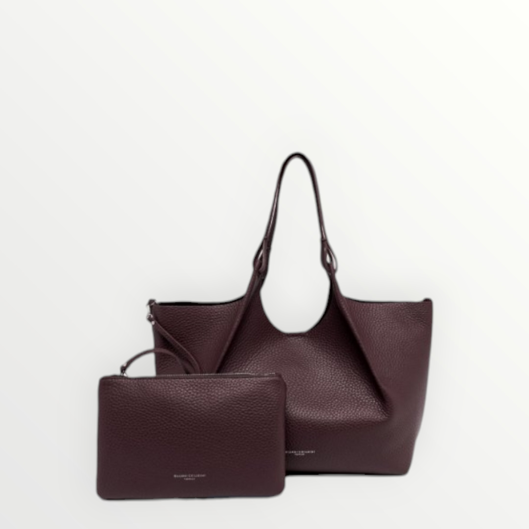 GIANNI CHIARINI Borsa Dua Plum/Castoro