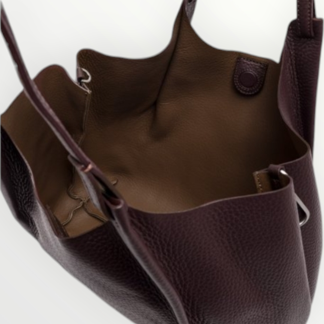 GIANNI CHIARINI Borsa Dua Plum/Castoro