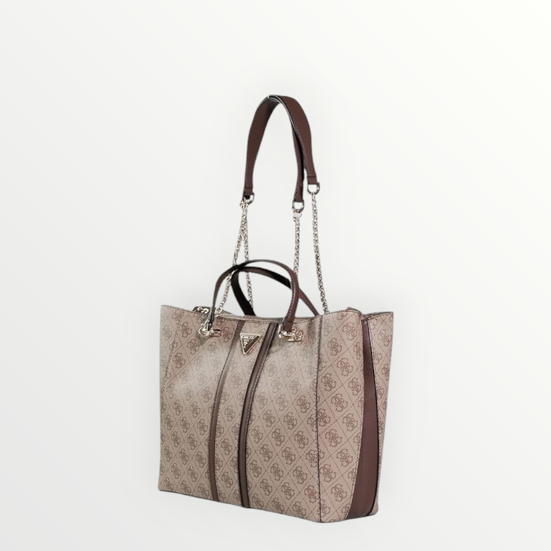 GUESS Borsa Noreen Latte Logo Brown