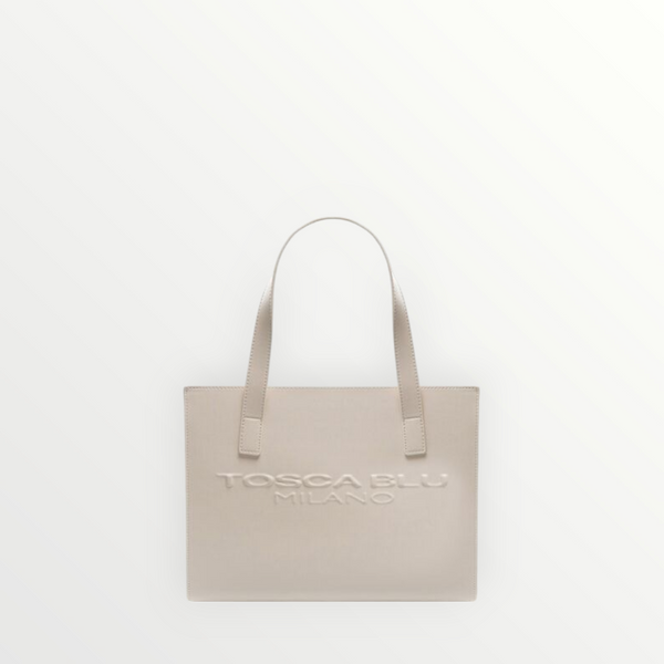TOSCA BLU Borsa D.Manico Scritta Bianco