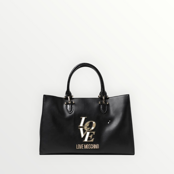 LOVE MOSCHINO Borsa a Mano Manico Piastra Nero