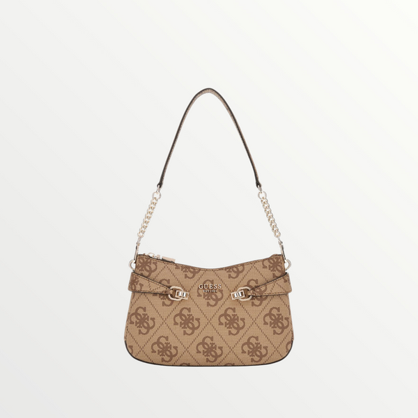 GUESS Borsa a Spalla Donna Lorelei Latte Logo