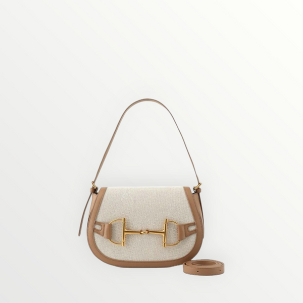 TOSCA BLU Borsa Patta Iuta Logo Cuoio
